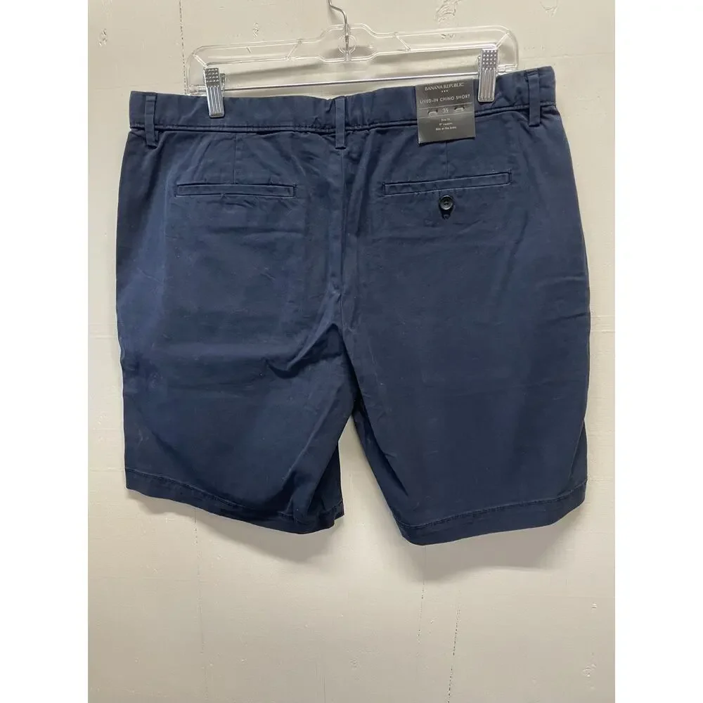 Banana Republic Men's Shorts Size 35 Lived-In Chino Short Slim Fit New With Tags